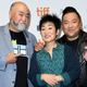 Jean Yoon with Kim’s Convenience co-stars Paul Sun-Hyung Lee and Andrew Phung at the 2019 Toronto International Film Festival in 2019.